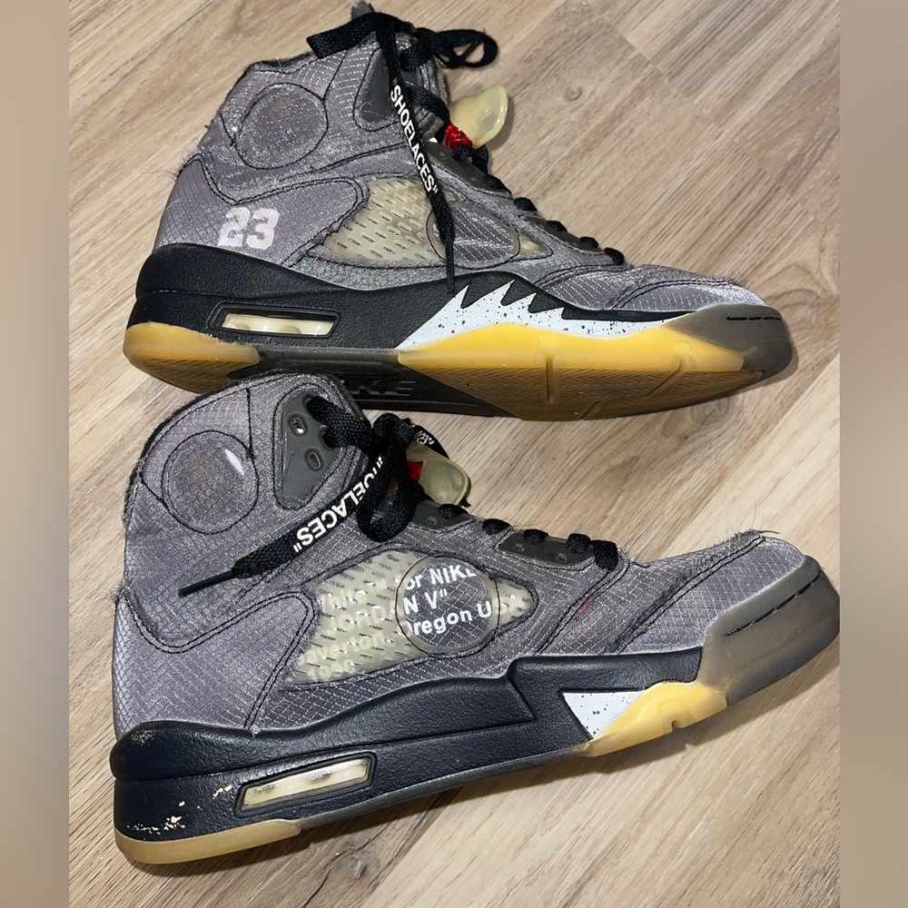 Jordan 5 Style Black Streetwear Sneakers “Shoelaces” Laces - Picture 3 of 6